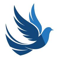 Abstract bird logo design illustration. Stylish and dynamic bird silhouette with smooth curves, representing flight, speed, and freedom. Ideal for branding, business. vector