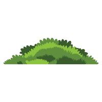 Bush icon. Simple green bush symbol isolated on a white background. vector