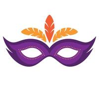 Mardi Gras mask, perfect for celebrating Mardi Gras. Elegant carnival mask icon , isolated on white background for web and mobile app design. vector