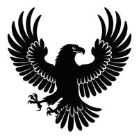 Eagle symbol illustration featuring a bold and dynamic design, isolated on a white background. vector