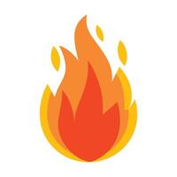 Fire flame icon illustration. Simple and bold flame design, ideal for hot, energy, burning graphics. vector