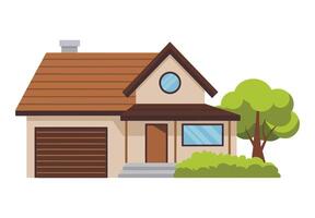 House icon in flat style. Simple home illustration isolated on a white background. vector