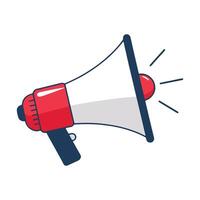 Marketing megaphone icon. illustration of a speaker symbol for alerts and promotion. Simple design for marketing and advertising. vector