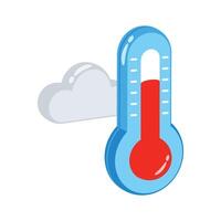 A customizable 3d style icon depicting climate temperature vector