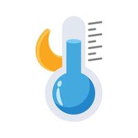 Ready to use 3d style icon of night temperature concept vector