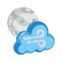 Get your hands on this premium 3d icon of windy night vector