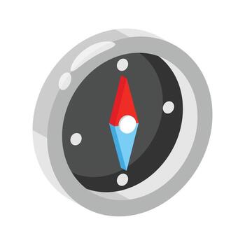 A handy 3d style icon of compass indicator vector