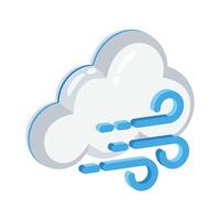 Easy to edit icon of windy cloud designed in 3d style vector