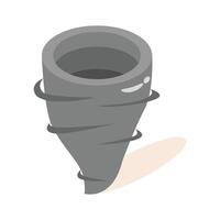 Easy to use 3d style icon depicting cyclone disaster vector