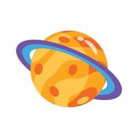 Grab this amazing 3d style icon of planet orbit vector