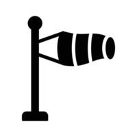 A wind flag indicating wind speed and direction, commonly used in aviation. vector