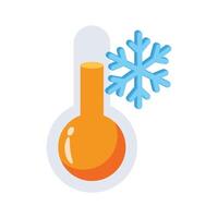 A well designed 3d style icon of winter temperature concept vector