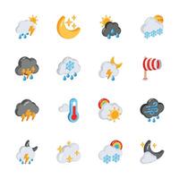 Grab this handy bundle deciding weather prediction 3d style icons vector