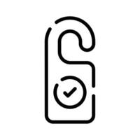 Get this amazing icon of door hanger in modern style. vector
