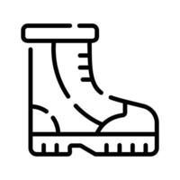 Hiking boot design in trendy style. vector