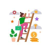 Strategic Career Development Growth Framework vector