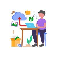 Share files seamlessly vector