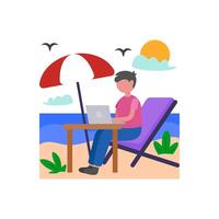 Work from anywhere, anytime vector