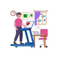 Exercise during work breaks vector