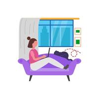 Create ideal home workspace vector