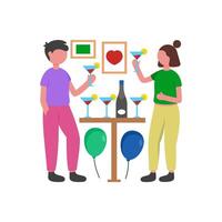 Sophisticated Drinks and Social Gathering vector