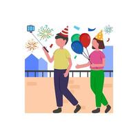 Countdown to Midnight with Cheers vector