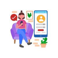 Access Account through Customer Portal vector