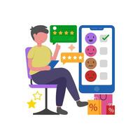 Satisfied with Shopping Experience vector