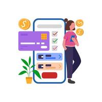 Pay Securely with Mobile Wallet vector