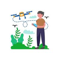 Monitor Drone for Optimal Performance vector