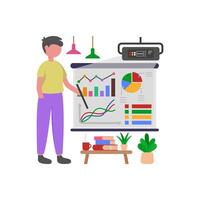 Deliver Presentations Using Projector vector