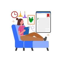 Enjoy Books in Digital Format vector