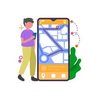 Find Directions with Map Navigator vector