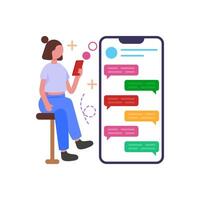 Stay Connected via Text Messaging vector