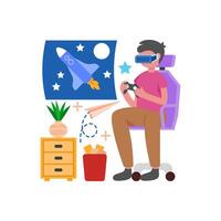 Immerse Yourself in Virtual Gaming vector