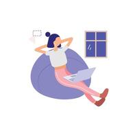 Relaxing at Home vector
