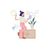 Efficient Work Time Management vector