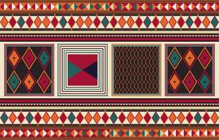 Geometric ethnic pattern seamless design for background or wallpaper vector