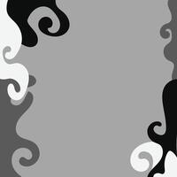 Elegant Swirls Border in Monochrome Palette for Design and Decoration vector