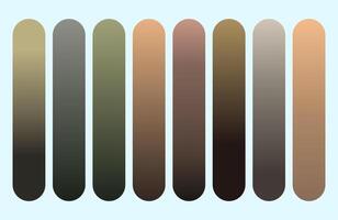 Earthy Color Palette with Rounded Vertical Shapes on Light Blue Background for Trendy Design Projects and Mockups vector