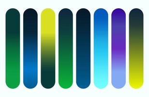 Colorful Gradient Rounded Rectangles Arranged On White Background For Modern Abstract Design And Decoration Ideas vector