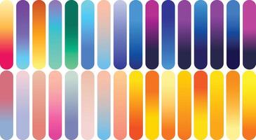 Colorful Gradient Rectangle Pill Shapes Arranged in Rows and Columns on a White Background for Web Design vector