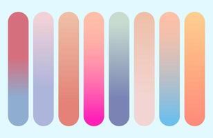 Gradient Color Palette Background with Rounded Rectangles Modern Pastel Tones for Web Design and Creative Projects vector
