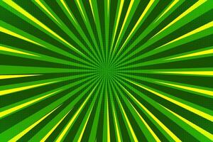 Retro Comic Book Style Background in Green and Yellow with Halftone Dots, Pop Art Design vector