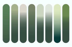 Green Tones Gradient Array on White Background, Organic Shades, Nature Inspired, Minimalist Design vector
