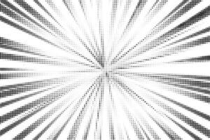 Concentric Burst of Black Halftone Dots on White Background Abstract Retro Style Texture Design vector