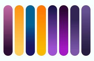 Abstract Gradient Rounded Rectangles on White Background Vivid Color Spectrum and Modern Design vector