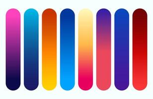Colorful Rounded Rectangles Spectrum Abstract Background with Gradient Colors for Modern Design and Creative Projects, Isolated on White vector