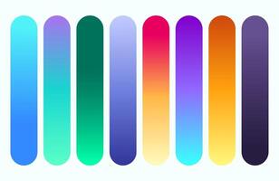 Colorful Gradient Rounded Rectangles on White Background Abstract Design Element for Modern Creative Projects and Trendy Wallpapers vector