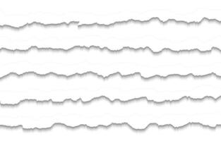 Abstract Ripped Paper Edges Borders on White Background Design Elements, Textured Frames, and Decorative Dividers for Creative Projects vector